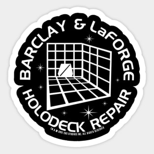 Barclay and LaForge Holodeck Repair Sticker